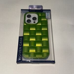 PrimeConnect Green Woven Case for iPhone 16 Pro